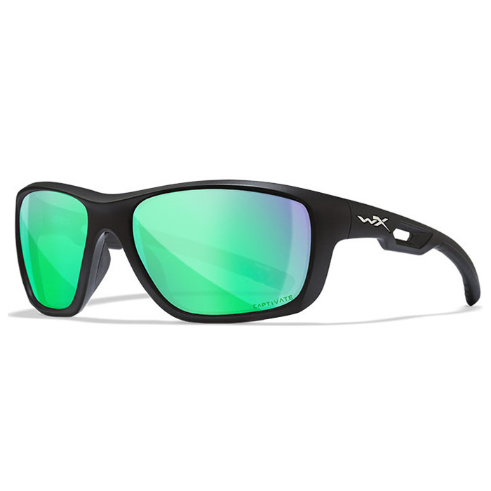 Okulary Balistyczne Wiley X Aspect - Black Frame - Captivate Polarized Green Mirror (ACASP17)