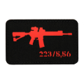 Naszywka M-Tac AR-15 - Cordura - Czarny / Czerwony (51111233)