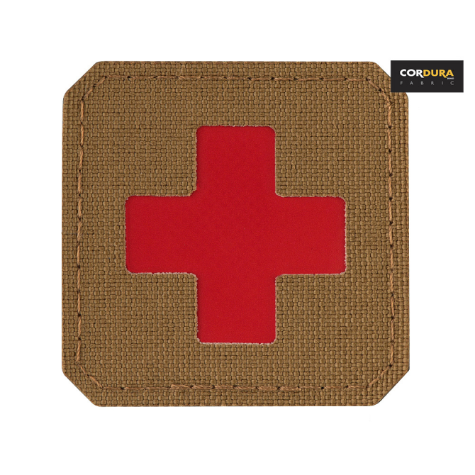 Naszywka M-Tac Medic Cross - Cordura - Coyote / Czerwony (51122533)