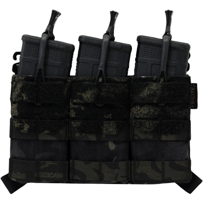 Panel Agilite AG3 Placard 5.56 Triple Mag Pouch - Multicam Black