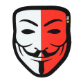 Naszywka M-Tac Anonymous - White/Red (51313299)