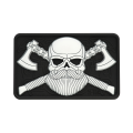 Naszywka M-Tac Bearded Skull 3D PVC - Biała (51113236)