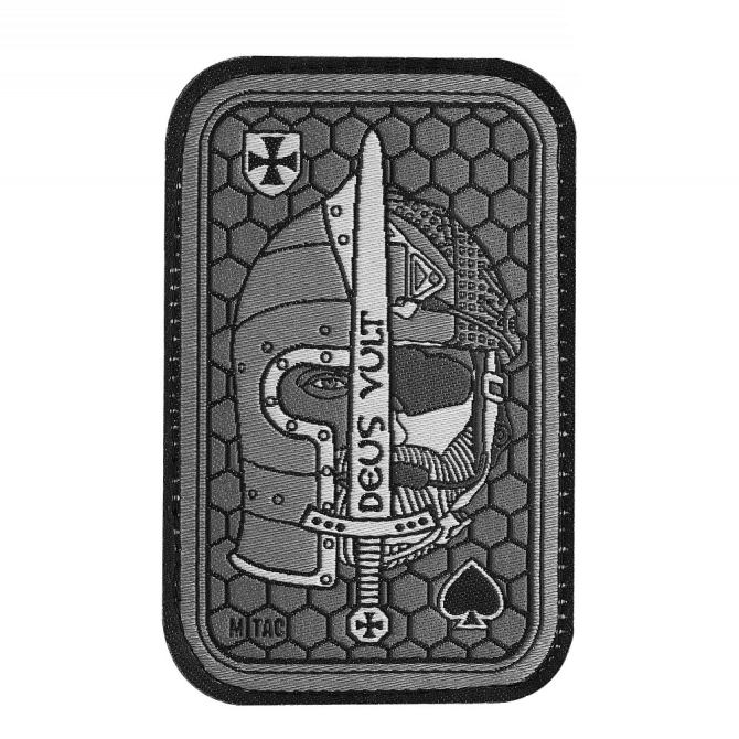 Naszywka M-Tac Deus Vult Ace Jacquard - Grey (51117011)