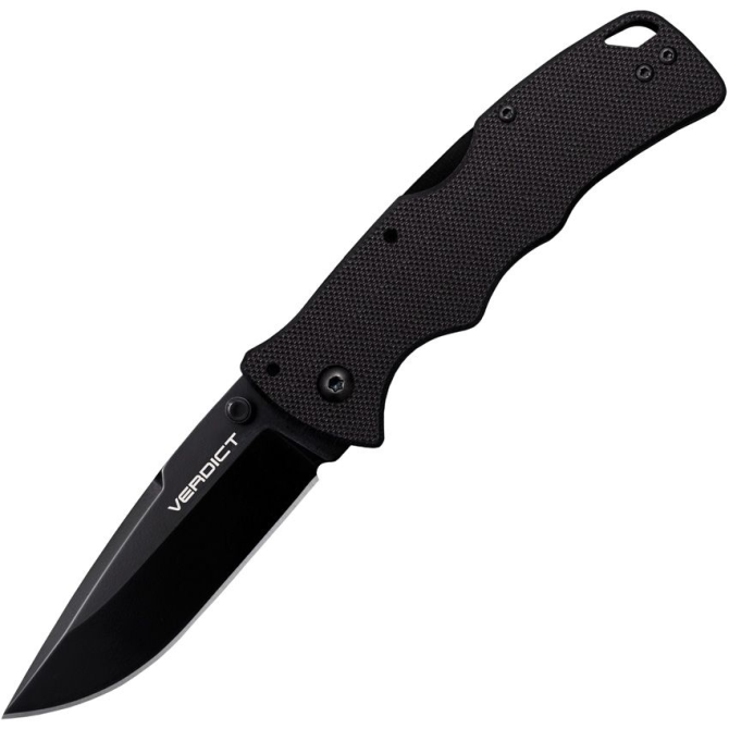 Nóż Składany Cold Steel Verdict Black Spear Point - Czarny (FLC3SP10A)