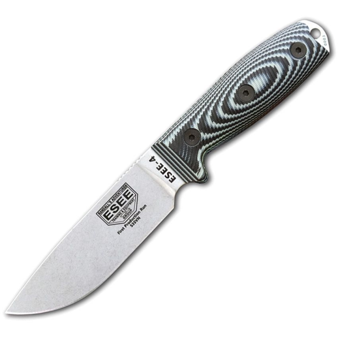 Nóż ESEE Model 4 S35VN 3D G10 Black/Grey Plain Edge (4P35V-002)