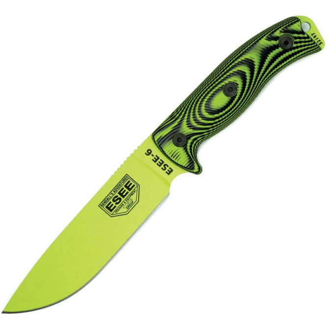 Nóż ESEE Model 6 3D Venom Green Plain Edge / Black Sheath (6PVG-007)