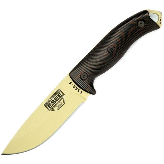 Nóż ESEE Model 5 3D G10 Desert Tan Plain Edge (5PDT-004)