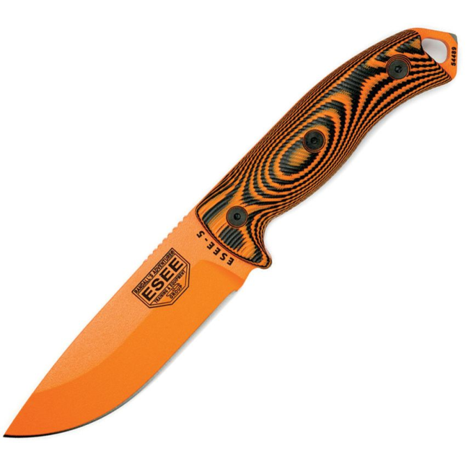 Nóż ESEE Model 5 3D G10 Orange Plain Edge (5POR-006)