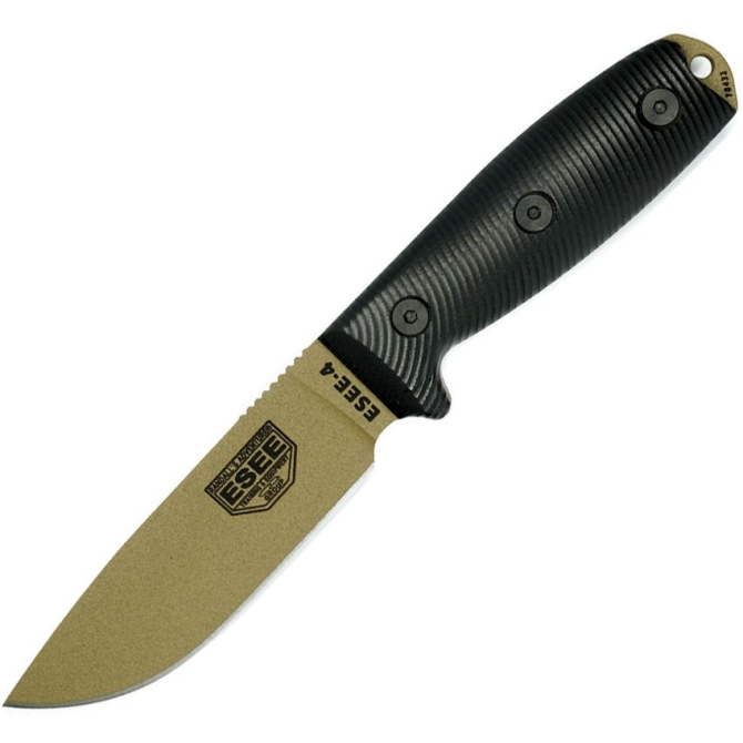 Nóż ESEE Model 4 3D G10 Dark Earth Plain Edge (4PDE-001)