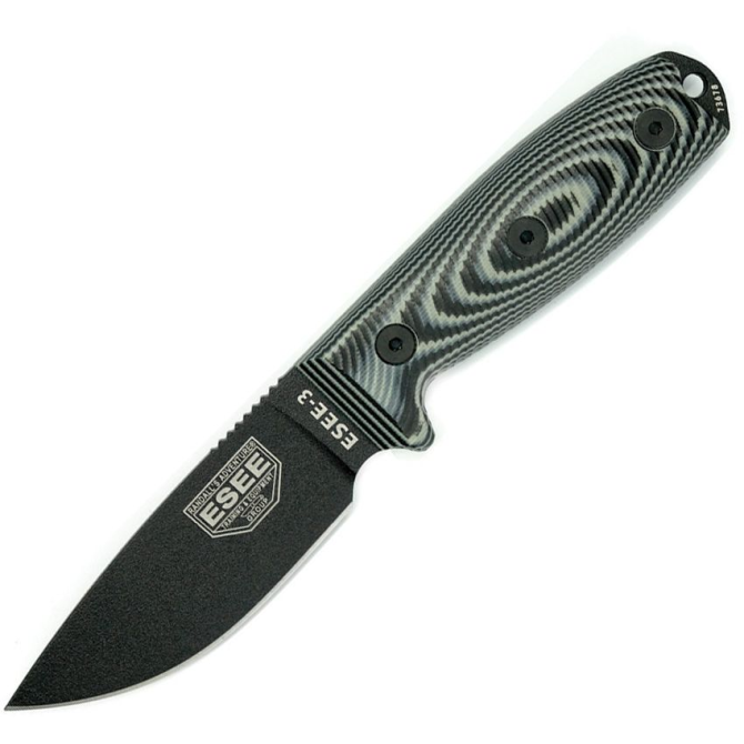 Nóż ESEE Model 3 3D Black Blade (3PMB-002)