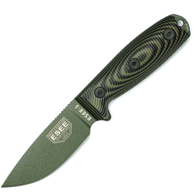 Nóż ESEE Model 3 3D OD Green Blade (3PMOD-003)