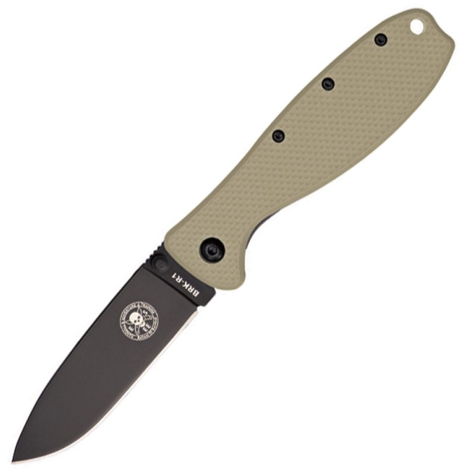 Nóż Składany ESEE Zancudo - Black Edge - Desert Tan (BRKR1DTB)