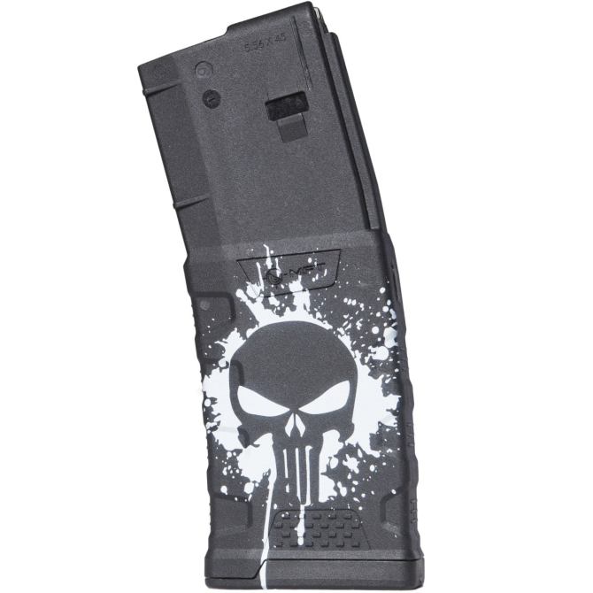 Magazynek MFT Extreme Duty Mag 30 RD AR15 / M4 - Punisher Skull (EXDPM556D-PSS-WH)