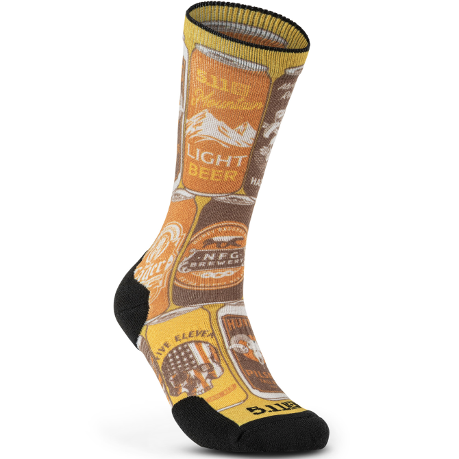 Skarpety 5.11 Sock & Awe Crew 99 Beers - Battle Brown (10041DI-116)