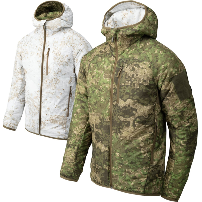 Kurtka Dwustronna Helikon Reversible Wolfhound Hoodie - Pencott Wildwood / Pencott Snowdrift