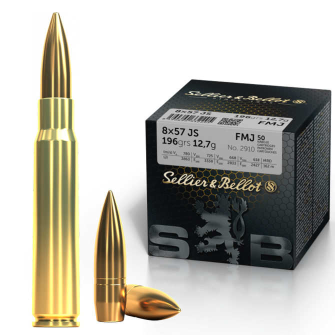 Amunicja Sellier & Bellot 8x57JS 196gr/12,7g FMJ