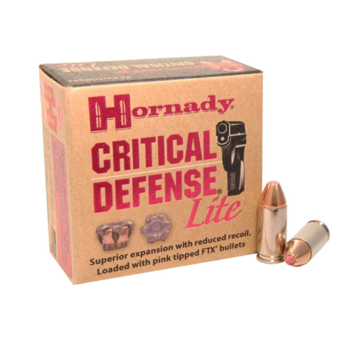 Amunicja Hornady 9x19 100gr/6,47g FTX Critical Defense Light