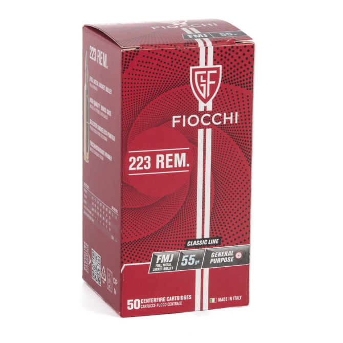 Amunicja Fiocchi .223REM 55gr/3,6g FMJ