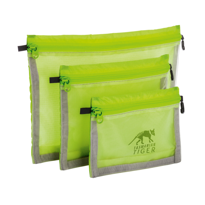 Zestaw Neonowych Kieszeni Z Siatki Tasmanian Tiger Mesh Pocket Set Neon - Safety Yellow (7626.551)