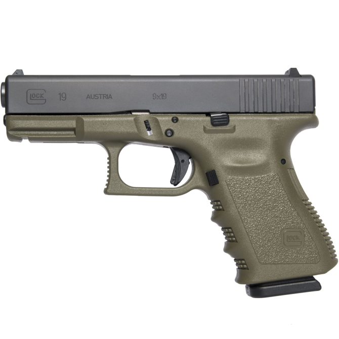 Pistolet Glock 19 gen. 3 - 9x19mm - Oliwkowy (4198)