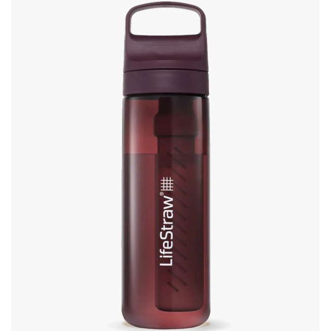 Butelka z filtrem do wody LifeStraw Go 2.0 Water Filter Bottle - 650 ml - Merlot