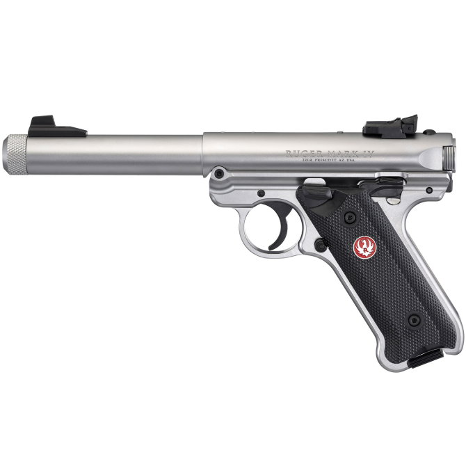 Pistolet RUGER Mark IV Target Stainless 5.5" TB - kal. .22 LR (40126)