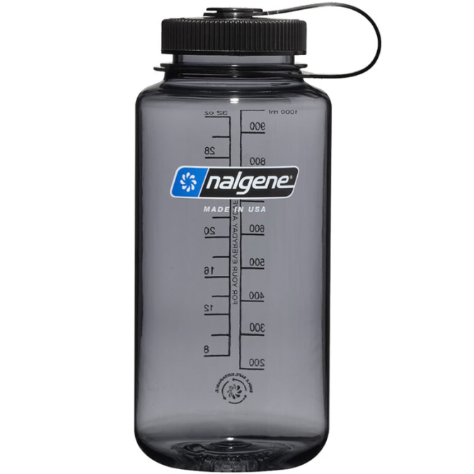 Butelka Nalgene Everyday Wide Mouth 1 Liter - Gray Sustain Black Cap