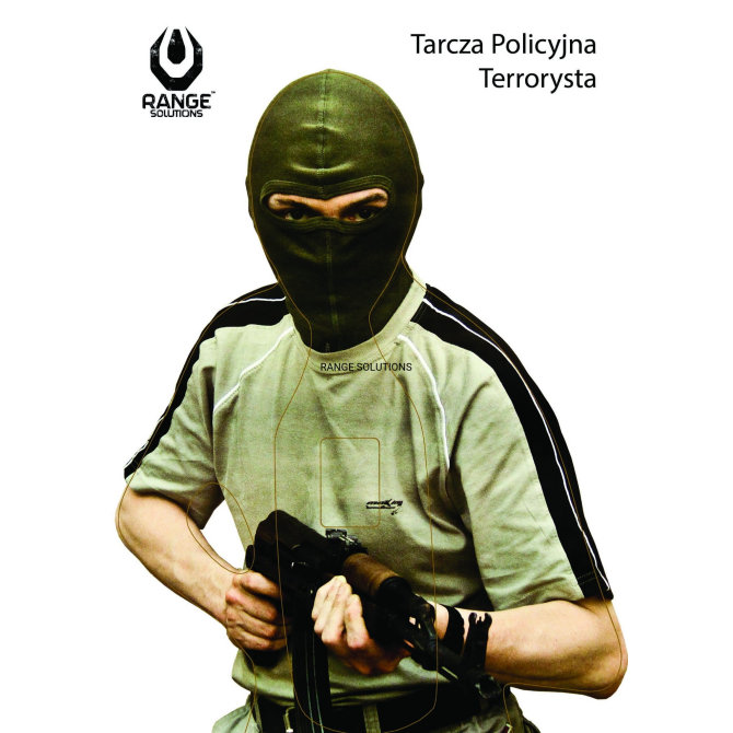 Tarcze Policyjne Terrorysta Range Solutions - 50 szt