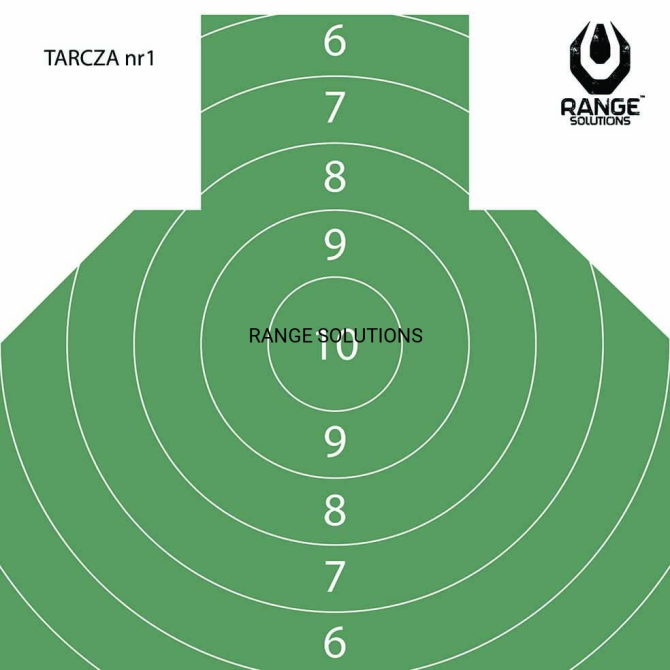 Tarcze Strzeleckie Tarcza nr 1 Range Solutions - 50 szt