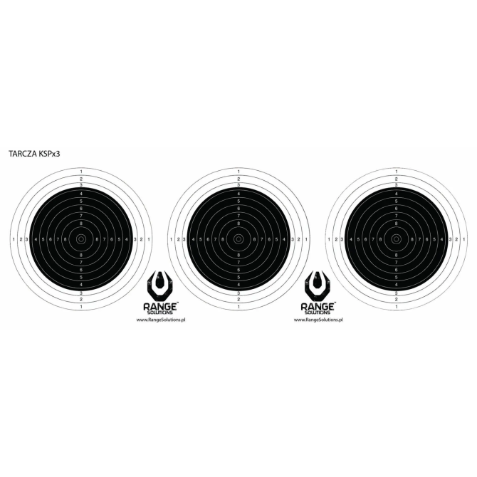 Tarcze Strzeleckie 3x KSP Range Solutions - 50 szt