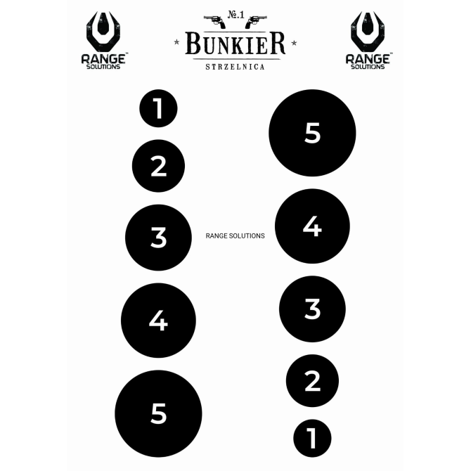 Tarcze Strzeleckie Bunkier Range Solutions - 50 szt