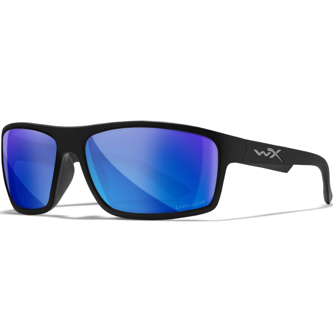 Okulary Polaryzacyjne Wiley X Peak - Black Frame - Captivate Polarized Blue Mirror (ACPEA19)