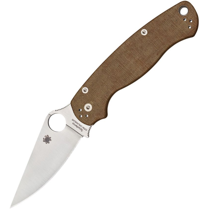 Nóż Spyderco Para Military 2 CPM CRU-WEAR - Brown Micarta (C81MPCW2)