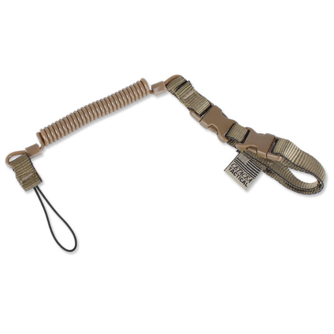 Smycz Cetacea Tactical Plain Clothes Mini-Coil Lanyard - Coyote Brown