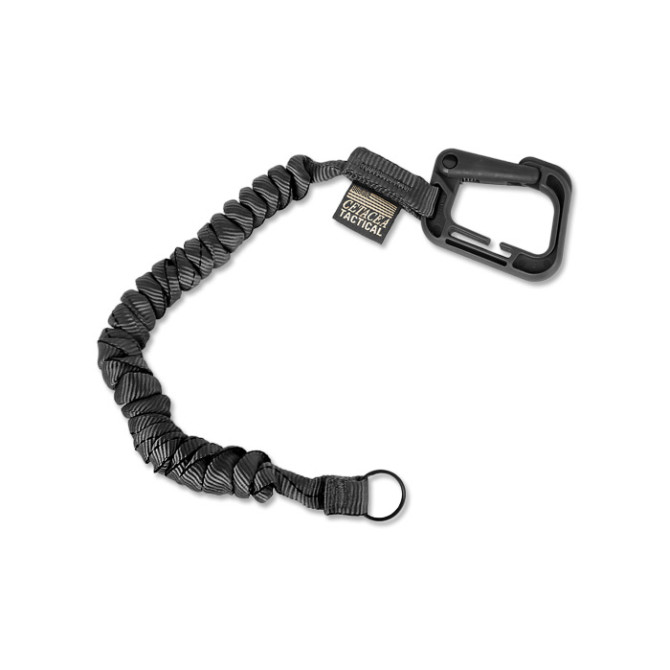 Smycz Cetacea Tactical Poly-Bina Covered Mini Coil Tether - Czarna