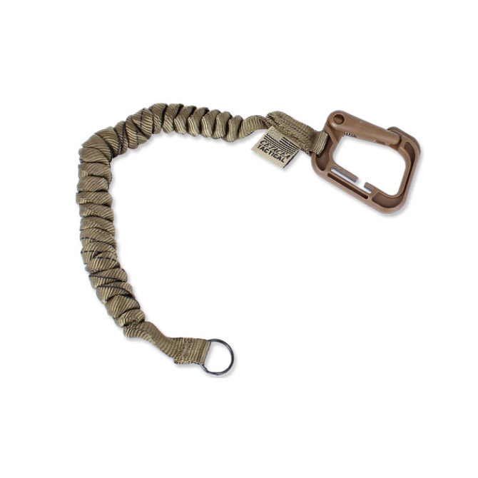 Smycz Cetacea Tactical Poly-Bina Covered Mini Coil Tether - Coyote Brown