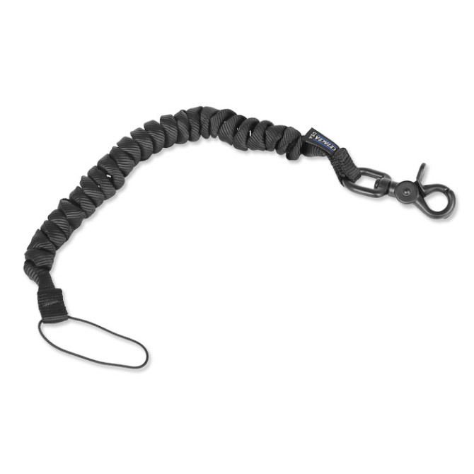 Smycz Cetacea Tactical Trigger Snap Covered Mini Coil Tether - Czarna