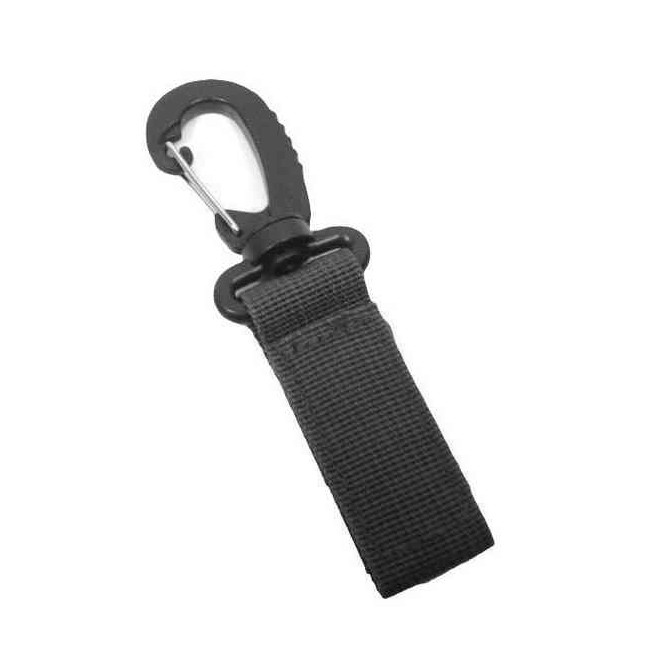 Zapięcie Mil-Tec Belt Keeper With Carabiner 70 mm - Czarny