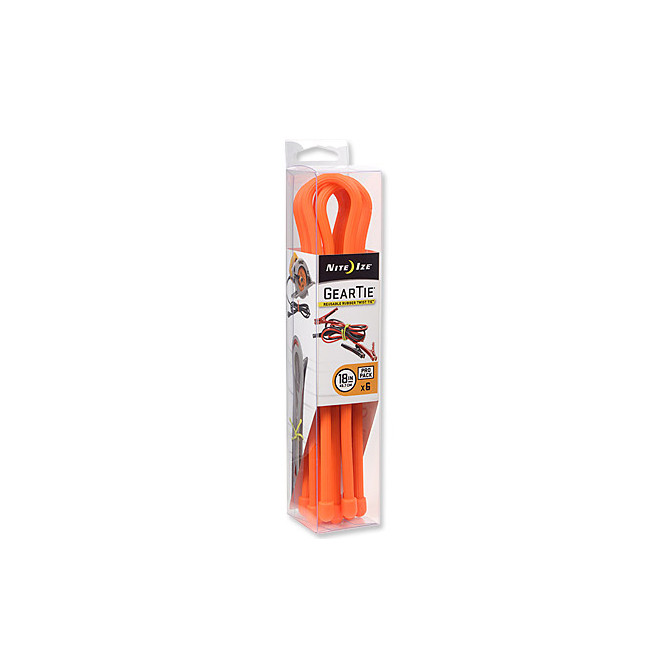 Troki Nite Ize Gear Tie 18 inch Pro Pack Orange - Zestaw 6 szt - GTPP18-31-R8