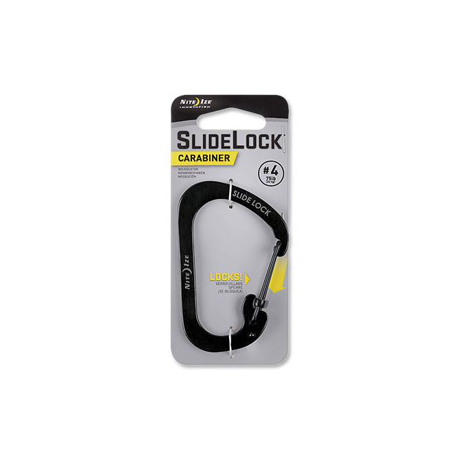 Karabińczyk Nite Ize SlideLock Carabiner 4 - Czarny - CSL4-01-R6