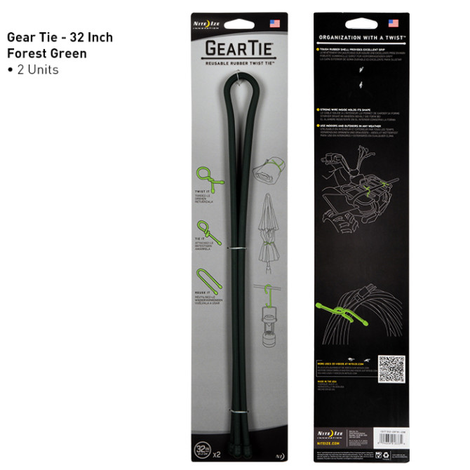 Troki Nite Ize Gear Tie 32 - Forest - GT32-2PK-28