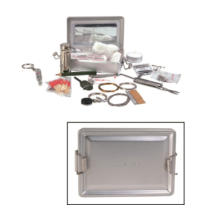 Zestaw Survivalowy Mil-Tec Survival Set Aluminium Box (16027100)