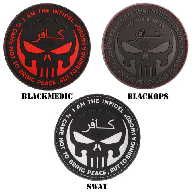 Naszywka JTG 3D Rubber Patch - Infidel Punisher