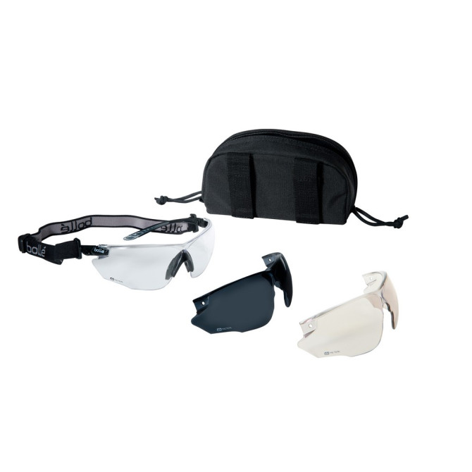 Bolle Okulary Balistyczne Combat Zestaw - Czarne (COMBKITN)