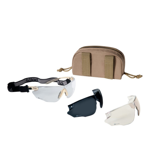 Bolle Okulary Balistyczne Combat Zestaw - Piaskowe (COMBKITS)