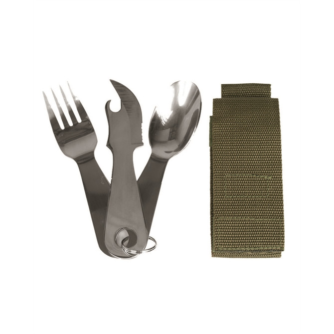 Niezbędnik Mil-Tec Eating Utensil Stainless Steel w/ Pouch (14624000)