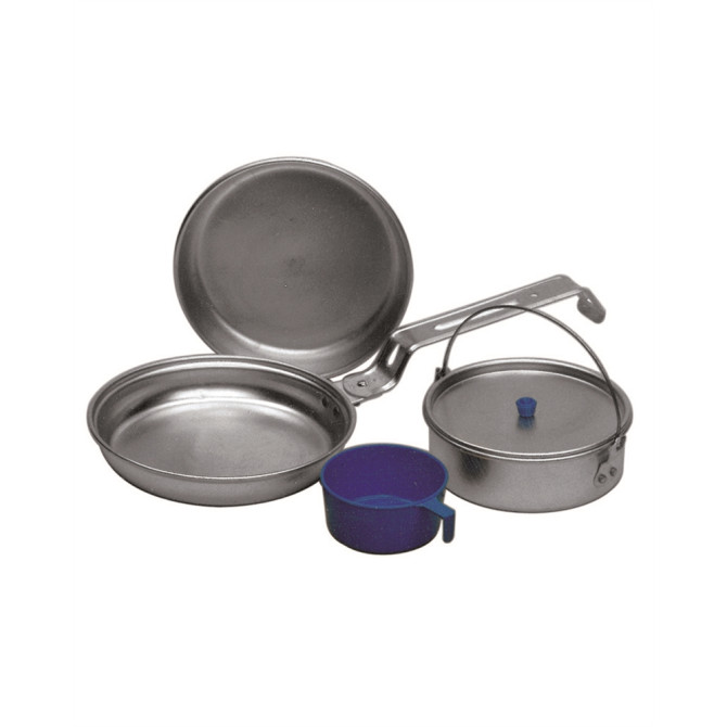 Zestaw Naczyń Mil-Tec Polished Aluminium 1 Person Cook Set (14641000)