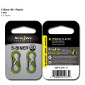 Karabińczyk Nite Ize - Plastic S-Biner Size 0 - 2 Pack - Lime SBP0-2PK-17