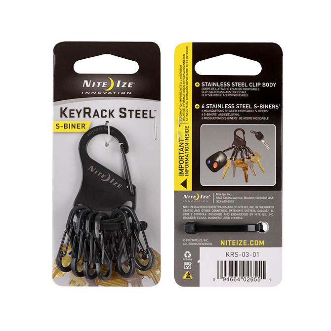 Nite Ize KeyRack Steel - Czarny - KRS-03-01