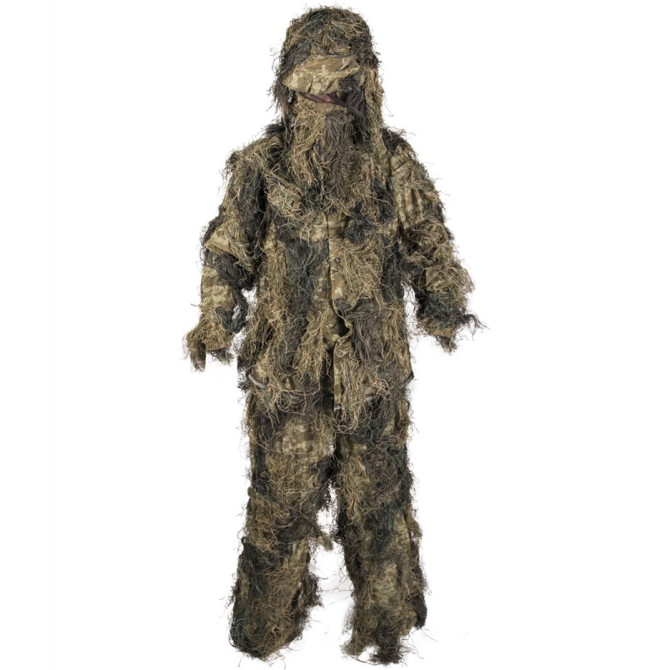 Strój maskujący Mil-Tec Anti Fire 4pc Ghillie Suit - Woodland